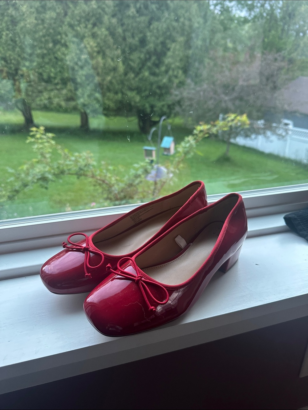 a new day Red Patent Ballet Flats with Bow